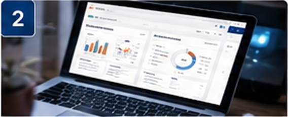 Business analytics dashboard representing an optimized local business profile